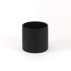 6.5" X 6" Black Cylinder Ceramic - 6 Pieces