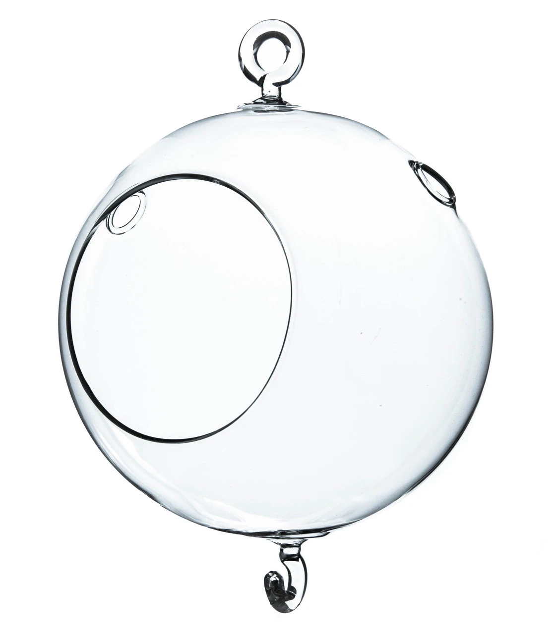 5" X 7" Hanging Round Terrarium Candle Holder, Double Hook - 24 Pieces 1 5" X 7" Hanging Round Terrarium Candle Holder, Double Hook - 24 Pieces