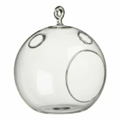 7" X 8" Hanging Round Terrarium Candle Holder - 12 Pieces