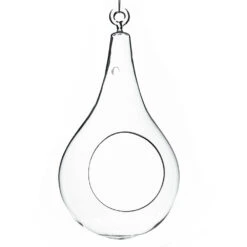 Clear Pear Hanging Terrarium / Votive Candle Holder - 24 Pieces