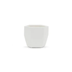 5.5" X 5" Medium Geometric Pot - Matte White - 12 Pieces -Home Decoration Discount Med Matte 07090.1586278545.1280.1280