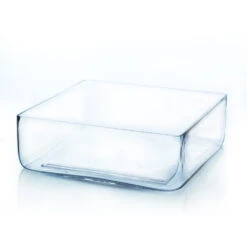 Home Decoration Discount 43 12" X 12" Block Pan Glass Vase - 4 Pieces