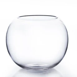 8" X 5.7" Clear Bubble Bowl Vase. (Utility) - 12 Pieces