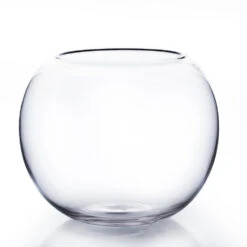 8" X 6.3" Clear Bubble Bowl Vase - 6 Pieces