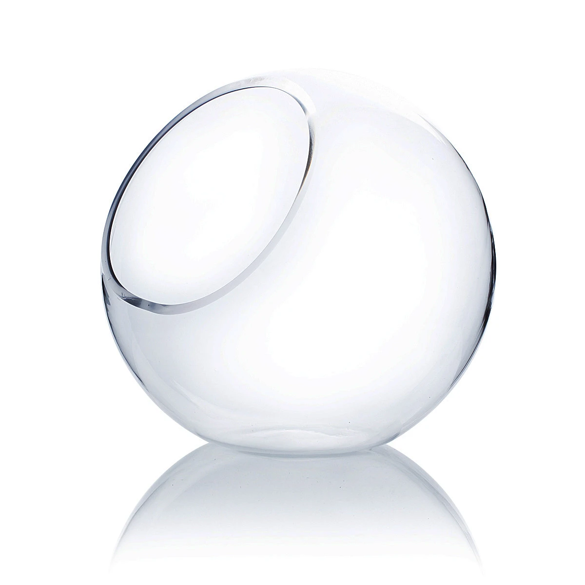 10 Inch Clear Slant Bubble Bowl Vase - 4 Pieces 1 10 Inch Clear Slant Bubble Bowl Vase - 4 Pieces