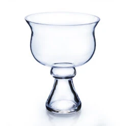 6" X 8" Bowl Glass Vase On Stand - 12 Pieces