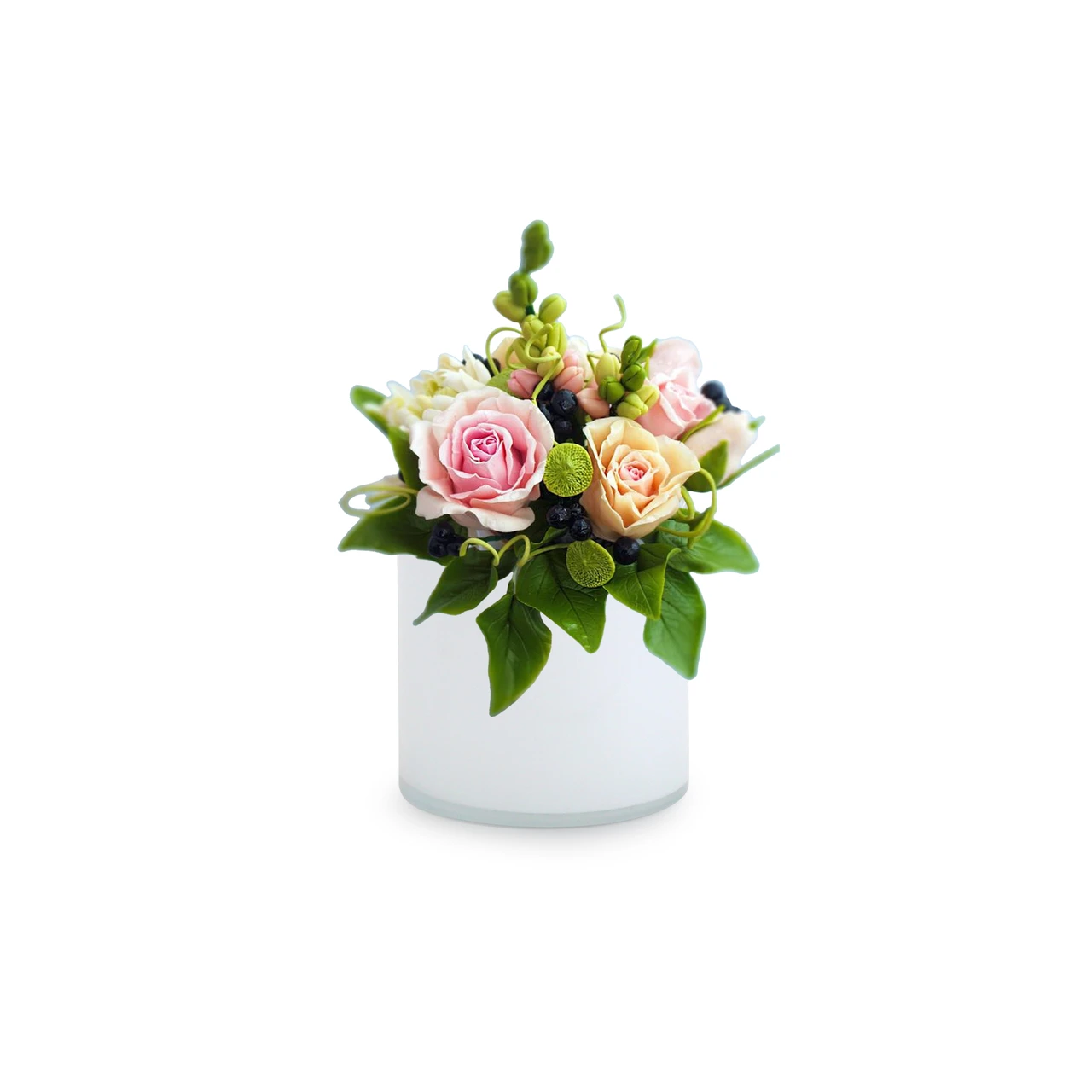 5" X 5" White Cylinder Glass Vase - 12 Pieces 3 5" X 5" White Cylinder Glass Vase - 12 Pieces - Image 3