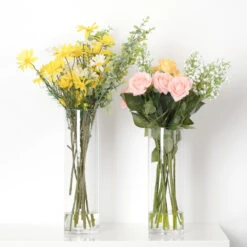 5" X 14" Clear Cylinder Glass Vase - 12 Pieces -Home Decoration Discount VCY0514 C3 53613.1628616172 42202.1641911504.1280.1280