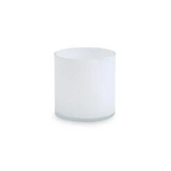 6" X 6" White Cylinder Glass Vase - 12 Pieces