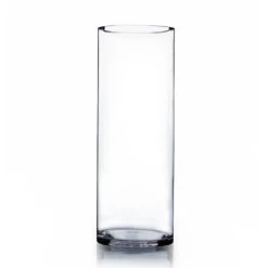 7" X 20" Cylinder Glass Vase - 4 Pieces
