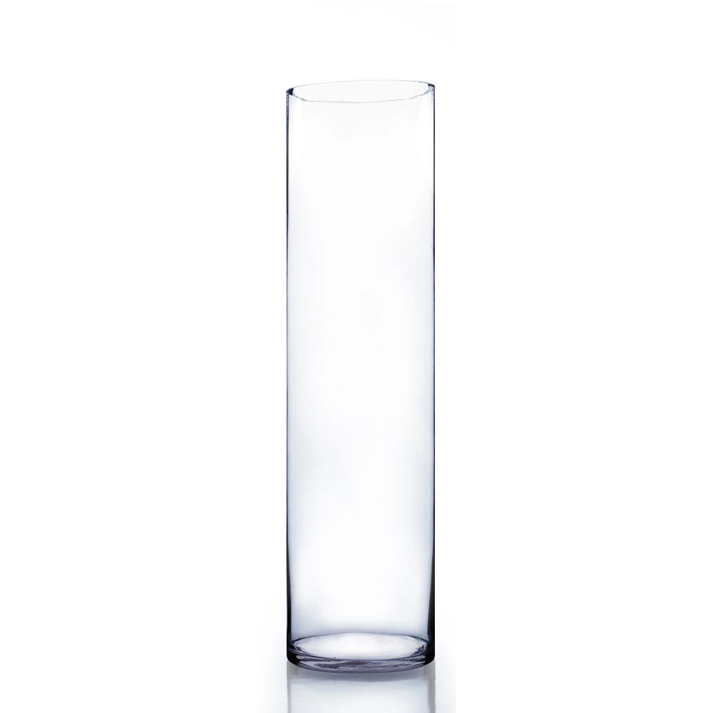 7" X 26" Cylinder Glass Vase - 4 Pieces 1 7" X 26" Cylinder Glass Vase - 4 Pieces