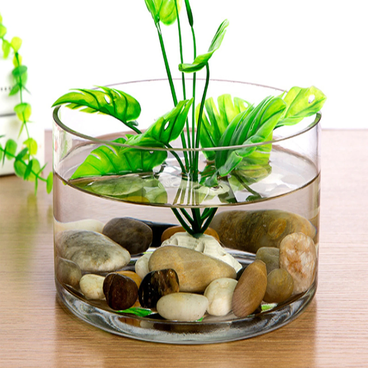 9.75" X 9.5" Clear Cylinder Vase - 4 Pieces 4 9.75" X 9.5" Clear Cylinder Vase - 4 Pieces - Image 4