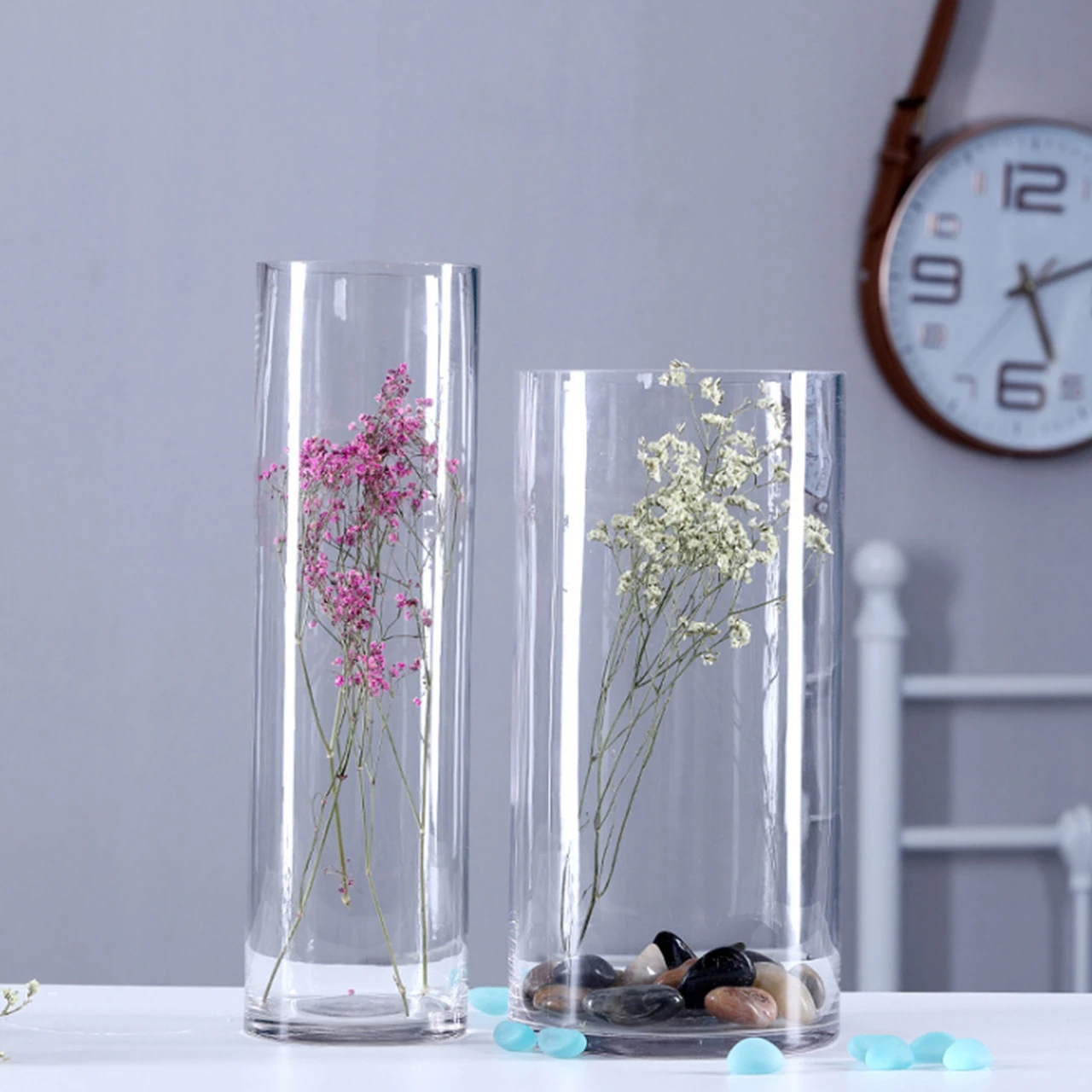 10" X 16" Cylinder Glass Vase - 2 Pieces 5 10" X 16" Cylinder Glass Vase - 2 Pieces - Image 5