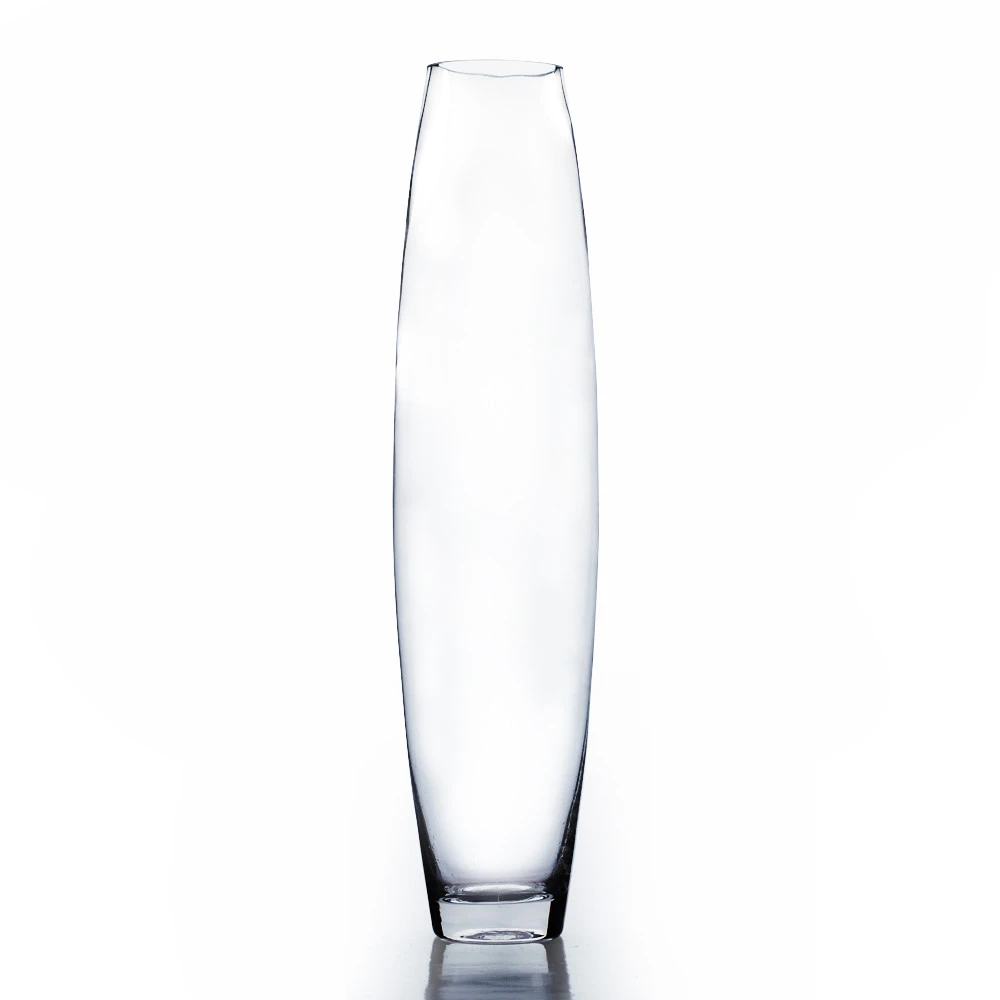 4" X 19" Urn Bullet Glass Vase - 4 Pieces 1 4" X 19" Urn Bullet Glass Vase - 4 Pieces