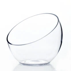 Home Decoration Discount 45 7" X 6" X 3" Slant Bowl Glass Vase - 8 Pieces