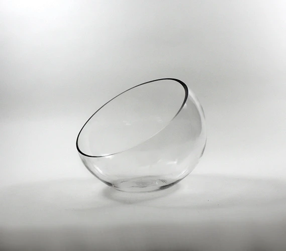 7" X 8" X 3" Slant Bowl Glass Vase - 4 Pieces 10 7" X 8" X 3" Slant Bowl Glass Vase - 4 Pieces - Image 10