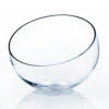 11" X 10" Slant Bowl Glass Vase - 2 Pieces