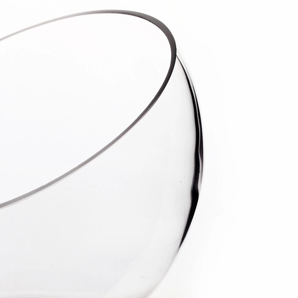 11" X 10" Slant Bowl Glass Vase - 2 Pieces 3 11" X 10" Slant Bowl Glass Vase - 2 Pieces - Image 3