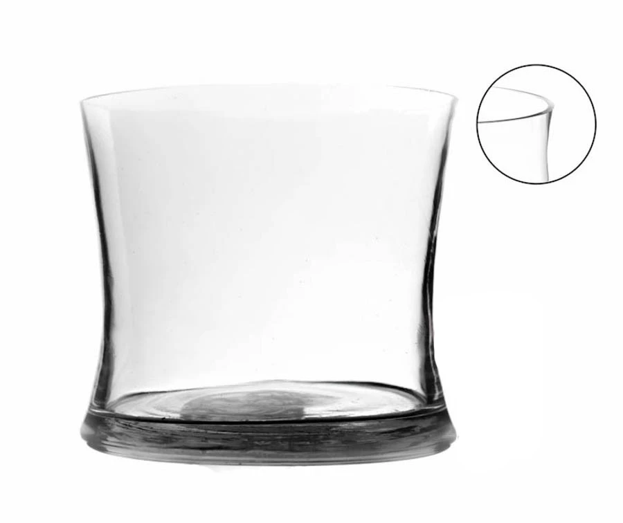 7" X 7" Clear Concaved Style Vase - 8 Pieces 2 7" X 7" Clear Concaved Style Vase - 8 Pieces - Image 2