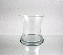 5.5" X 6" Clear Concaved Style Vase - 12 Pieces -Home Decoration Discount VHV0606 86160.1422372079.1280.1280
