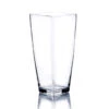 12 Inch Clear Taper Down Block Vase - 6 Pieces
