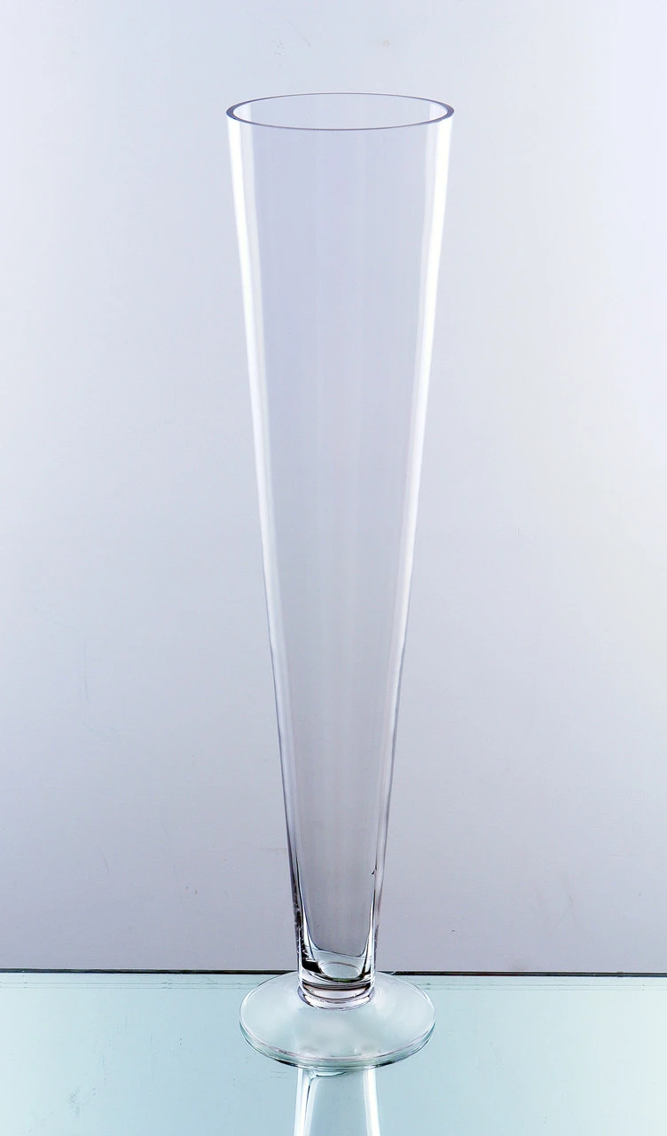 20" Clear Trumpet Vases 3 20" Clear Trumpet Vases - Image 3