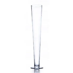 24" Clear Trumpet Vases