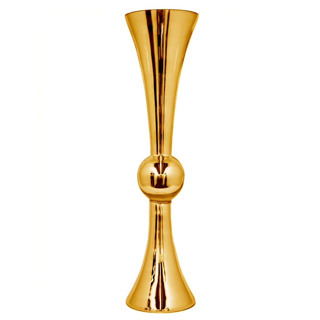 24 Inch Gold Reversible Latour Trumpet Vase - 4 Pieces 1 24 Inch Gold Reversible Latour Trumpet Vase - 4 Pieces