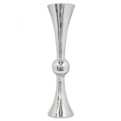 24 Inch Silver Reversible Latour Trumpet Vase - 4 Pieces