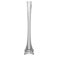 16 Inch Clear Tower Vase - 24 Pieces