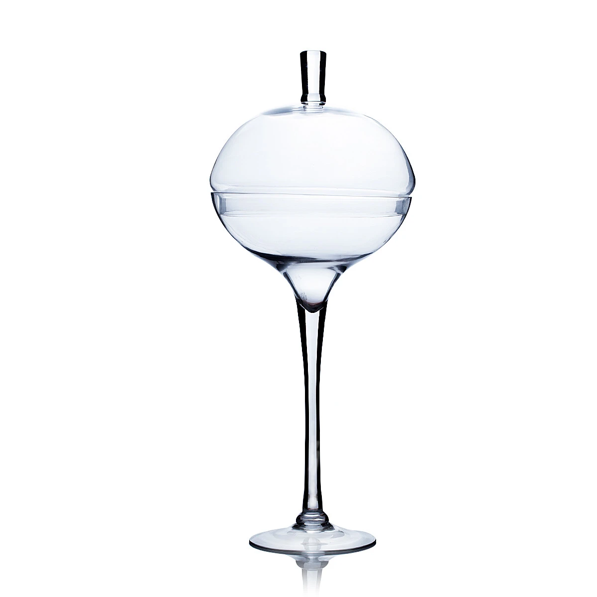 28 Inch Clear Unique Ball On Stand Vase 1 28 Inch Clear Unique Ball On Stand Vase