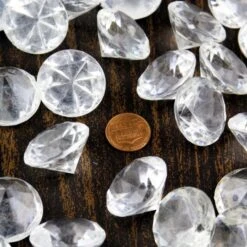 Clear Acrylic Diamonds Vase Filler, 1" (Wholesale 24 LBS/Case) 9 Clear Acrylic Diamonds Vase Filler, 1" (Wholesale 24 LBS/Case) -Home Decoration Discount acrylic diamond violet vfac005 2 1