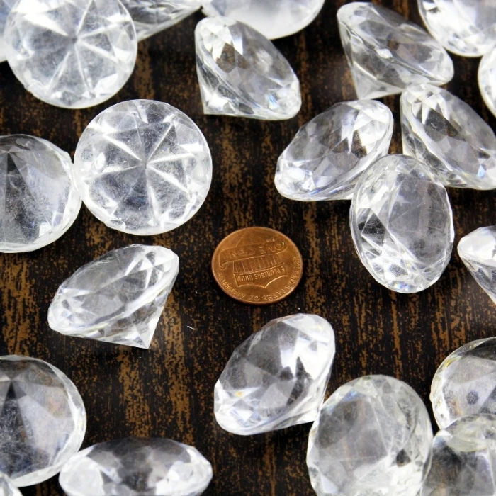 Clear Acrylic Diamonds Vase Filler, 1" (Wholesale 24 LBS/Case) 5 Clear Acrylic Diamonds Vase Filler, 1" (Wholesale 24 LBS/Case) - Image 5