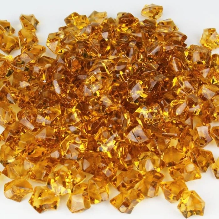 Amber Acrylic Crushed Ice Rocks Vase Filler, 1" (Wholesale 24 LBS/Case) 7 Amber Acrylic Crushed Ice Rocks Vase Filler, 1" (Wholesale 24 LBS/Case) - Image 7