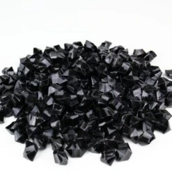 Black Acrylic Crushed Ice Rocks Vase Filler, 1" (Wholesale 24 LBS/Case) 10 Black Acrylic Crushed Ice Rocks Vase Filler, 1" (Wholesale 24 LBS/Case) -Home Decoration Discount acrylic ice rocks vfac002bk 2