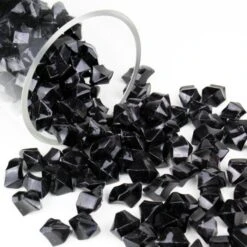 Black Acrylic Crushed Ice Rocks Vase Filler, 1" (Wholesale 24 LBS/Case) 8 Black Acrylic Crushed Ice Rocks Vase Filler, 1" (Wholesale 24 LBS/Case) -Home Decoration Discount acrylic ice rocks vfac002bk