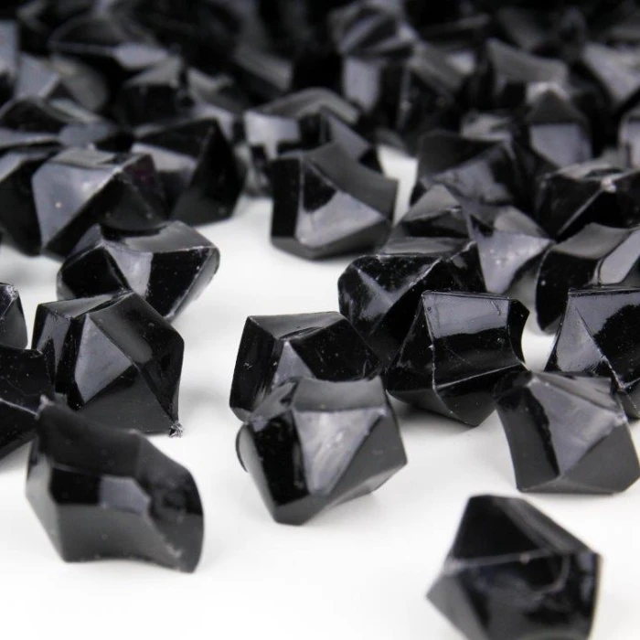 Black Acrylic Crushed Ice Rocks Vase Filler, 1" (Wholesale 24 LBS/Case) 2 Black Acrylic Crushed Ice Rocks Vase Filler, 1" (Wholesale 24 LBS/Case) - Image 2
