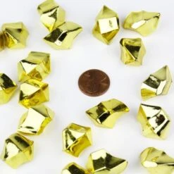 Gold Acrylic Crushed Ice Rocks Vase Filler, 1" (Wholesale 24 LBS/Case) 10 Gold Acrylic Crushed Ice Rocks Vase Filler, 1" (Wholesale 24 LBS/Case) -Home Decoration Discount acrylic ice rocks vfac002gd 5
