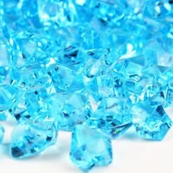Light Blue Acrylic Crushed Ice Rocks Vase Filler, 1" (Wholesale 24 LBS/Case) 12 Light Blue Acrylic Crushed Ice Rocks Vase Filler, 1" (Wholesale 24 LBS/Case) -Home Decoration Discount acrylic ice rocks vfac002lb 3