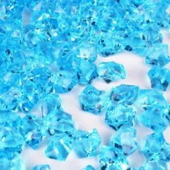 Light Blue Acrylic Crushed Ice Rocks Vase Filler, 1" (Wholesale 24 LBS/Case)