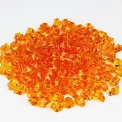Orange Acrylic Crushed Ice Rocks Vase Filler, 1" (Wholesale 24 LBS/Case) -Home Decoration Discount acrylic ice rocks vfac002or 2