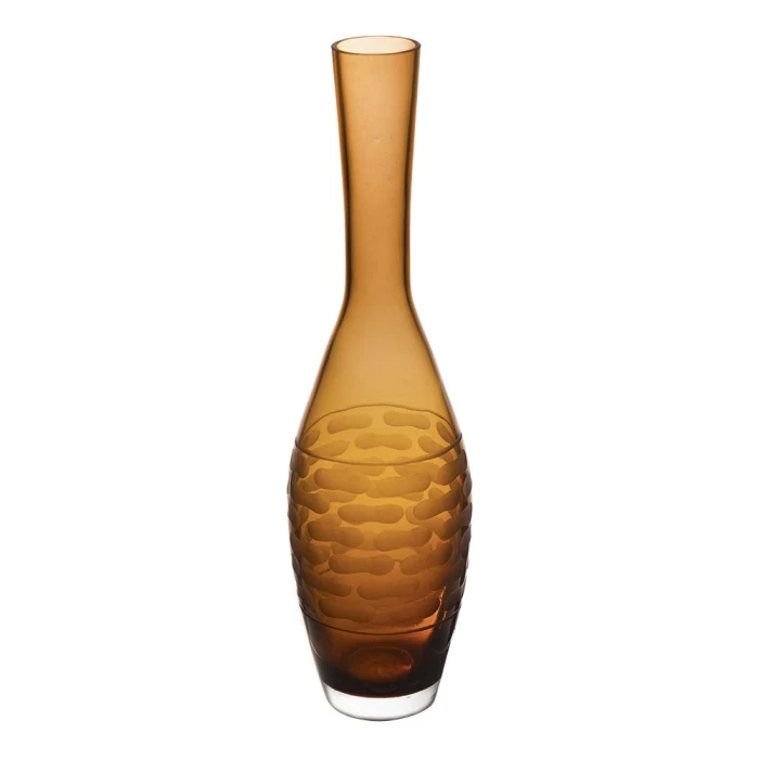 Amber Gold Decorative Bottle Glass Vase H-15" D-1.75" (Wholesale 6 Pcs Per Case) 1 Amber Gold Decorative Bottle Glass Vase H-15" D-1.75" (Wholesale 6 Pcs Per Case)