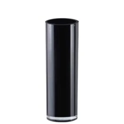 Glass Black Cylinder Vase, H-12" D-4" (Wholesale 4 PCS/Case)