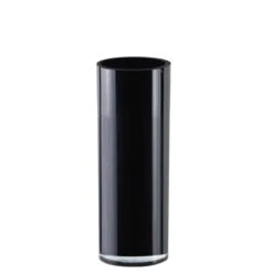 Case Of 4 - Glass Black Cylinder Vase, H-16" D-6" -Home Decoration Discount black glass cylinder vases gcy122 16bk