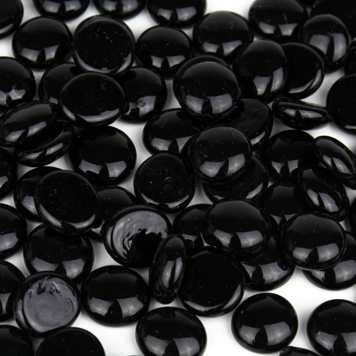 Black Glass Flat Gemstone Vase Filler, 3/4" (Wholesale 28 LBS/Case) 4 Black Glass Flat Gemstone Vase Filler, 3/4" (Wholesale 28 LBS/Case) - Image 4