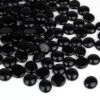 Black Glass Flat Gemstone Vase Filler, 3/4" (Wholesale 28 LBS/Case)