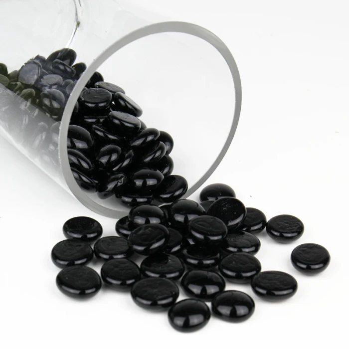 Black Glass Flat Gemstone Vase Filler, 3/4" (Wholesale 28 LBS/Case) 5 Black Glass Flat Gemstone Vase Filler, 3/4" (Wholesale 28 LBS/Case) - Image 5