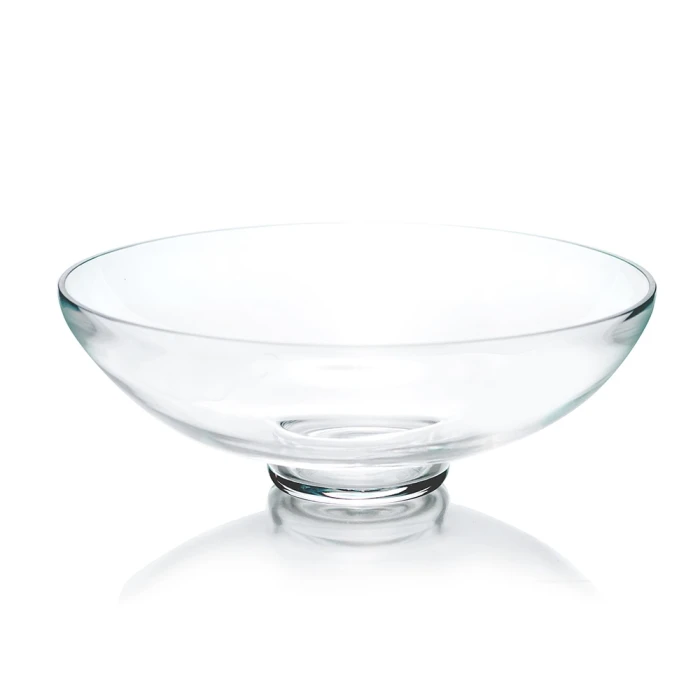 Glass Footed Decorative Bowl, H-4.5" D-12" (Wholesale 3 PCS/Case) 3 Glass Footed Decorative Bowl, H-4.5" D-12" (Wholesale 3 PCS/Case) - Image 3