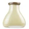 Cream Slim Bottle Vase With 2 Tones Flip Lip H-7.5" D-3.5" X 2.5 (Wholesale 12 Pcs Per Case)