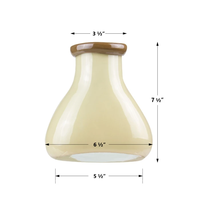 Cream Slim Bottle Vase With 2 Tones Flip Lip H-7.5" D-3.5" X 2.5 (Wholesale 12 Pcs Per Case) 2 Cream Slim Bottle Vase With 2 Tones Flip Lip H-7.5" D-3.5" X 2.5 (Wholesale 12 Pcs Per Case) - Image 2